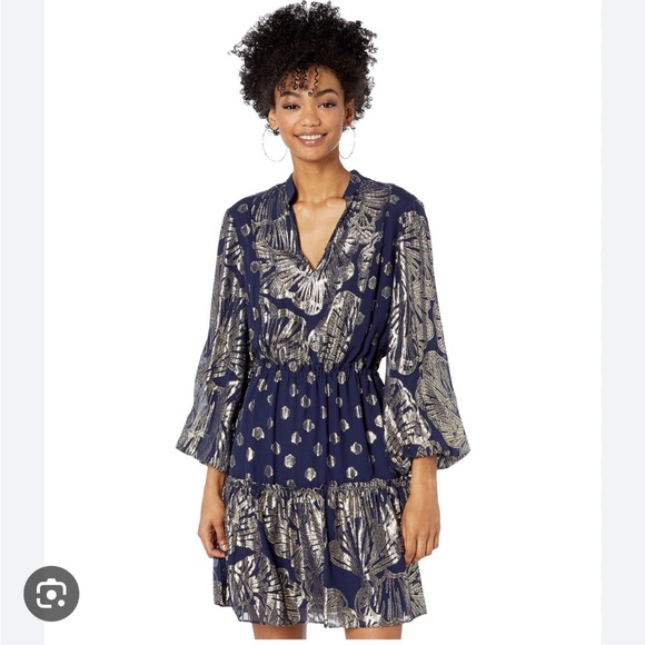 Lilly Pulitzer Dresses & Skirts - NWT Lilly Pulitzer Joella Silk Dress in True Navy